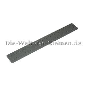 LEGO® Platte 2x16 mit Noppen Mittelsteingrau (MED. ST. GRAY) - (4211486/4282) Oberseite