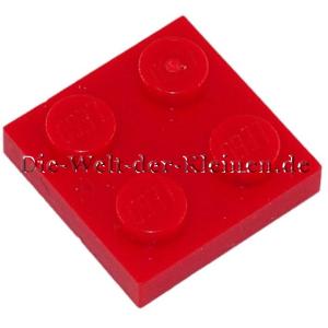 LEGO® Platte 2x2 mit Noppen helles Rot (BR. RED) - (4613974/302221/3022)