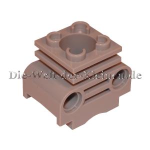 LEGO® Technic Motor Zylinder Motorblock ohne Seitenschlitze Hellgrau (MED. ST. GRAY) - (4234251/2850b)