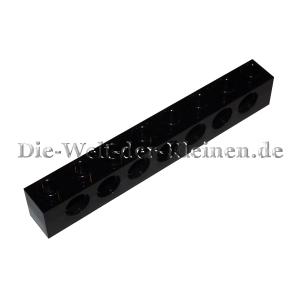 LEGO® Technic Stein 1x8 mit 7 Löchern Schwarz (BLACK) - (370226/3702) Oberseite