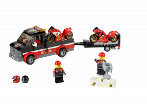 LEGO City 60084 Rennmotorrad-Transporter aufgebaut