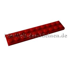 LEGO® Platte 2x10 mit Noppen helles rot (BR. Red) - (383221/3832) Oberseite