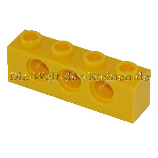 LEGO® Technic Stein 1x4 mit 3 Löchern helles Gelb (BR. YELLOW) - (370124/3701)