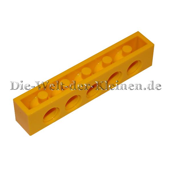 LEGO® Technic Stein 1x6 mit 5 Löchern Gelb (YELLOW) - (389424/3894) Unterseite