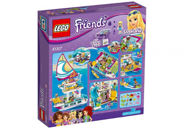 LEGO® Friends 41317 Sonnenschein-Katamaran Schachtel Rückansicht