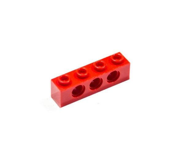 LEGO Technic Stein 1x4 mit 3 Löchern helles Rot (BR. RED) - (370121/3701)