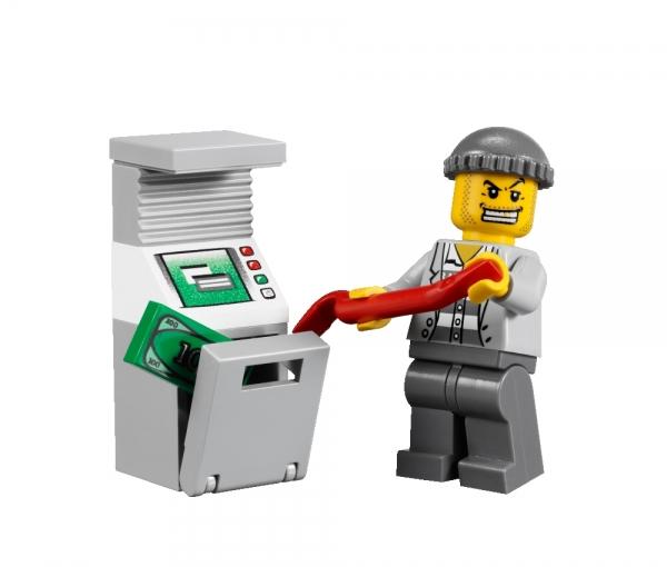 LEGO City 7279 Polizei Minifigurensammlung mit Geldautomat oder Tresor und Einbrecher Dieb