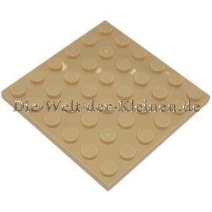 LEGO® Plate 6x6 Knobs buildable on both sides TAN (TAN) (4125217/3958)