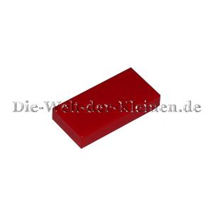 LEGO® Plate / Tile 1x2 smooth/flat BRIGHT RED (BR. RED) (306921/3069b) Top