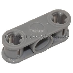 LEGO® Technic Axle- / Pinconnector 1x3 with 2 Axle hole and 1 Pin hole MED. ST. GRAY (MEDIUM STONE GRAY) - (4211621/6276969/32184)