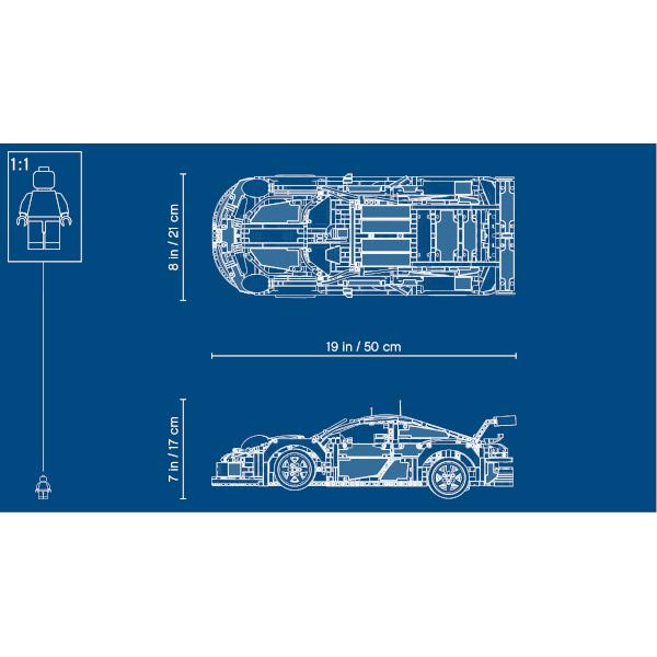 LEGO® Technic 42096 Porsche 911 RSR skizze