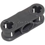 LEGO® Technic Axle- / Pinconnector 1x3 with 2 Axle hole and 1 Pin hole DK. ST. GRAY (DARK STONE GRAY) - (6276984/4210810/6160219/6257335/32184199/32184)