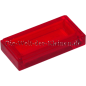 Preview: LEGO Fliese 1x2x0,33 glatt transparent Rot (TRANS RED) (6514220, 4189801, 6251290, 3069)