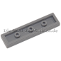 Preview: LEGO® Fliese 1x4 glatt Mittelsteingrau (MED. ST. GREY) (4211356/2431)