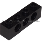 Preview: LEGO® Technic Stein 1x4 mit 3 Löchern Schwarz (BLACK) (370126, 3701)