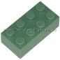 Preview: LEGO® Stein 2x4 Sand Grün (SAND GREEN) (6075626/3001)