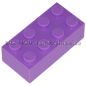 Preview: LEGO® Stein 2x4 Mittel Lavendel (MED. LAVENDER) (4655173/3001)