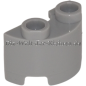 Preview: LEGO Brick 1x2 semicircular MEDIUM STONE GREY (MED. ST. GREY) (6311384, 68013)