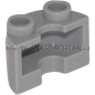 Preview: LEGO Brick 1x2 semicircular MEDIUM STONE GREY (MED. ST. GREY) (6311384, 68013)