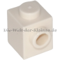 Preview: LEGO Brick modified 1x1x1 with 1 stud on the side WHITE (WHITE) (6550190, 4558952, 87087)