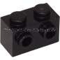 Preview: LEGO Technic Brick 1x2x1 modified with 2 studs on the side BLACK (BLACK) (6252545, 11211)