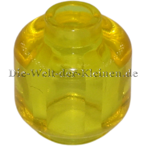 LEGO Head Minifigur 1.33x1.33 recessed stud TRANS YELLOW (TRANS YELLOW) (6513997, 3001144, 4190214,