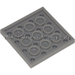 Preview: LEGO Plate 4x4 MEDIUM STONE GREY (MED. ST. GREY) (4243819, 303126, 3031)