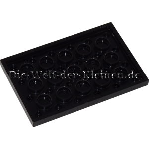 Preview: LEGO Plate 4x6 BLACK (BLACK) (303226, 3032)