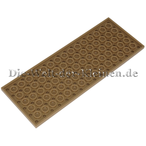 LEGO® Plate 6x16 Knobs DARK TAN (DK. TAN) (6109751, 4268714, 4570878, 3027)