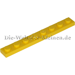 LEGO Platte 1x8x0,33 helles Gelb (BRIGHT YELLOW) (6248761, 3460)