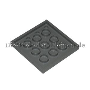 LEGO® Plate modified 4x4 with 4 Knobs and MEDIUM STONE GRAY (MED. ST. GRAY) (4211837, 6179)