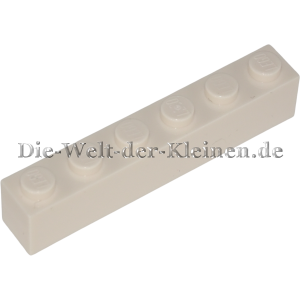 LEGO® Stein 1x6 Weiß (WHITE) (6552097, 300901, 300951, 6548259, 3009)