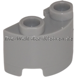 LEGO Brick 1x2 semicircular MEDIUM STONE GREY (MED. ST. GREY) (6311384, 68013)