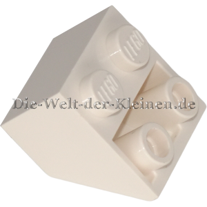 LEGO Brick 2x2x1 slope 45° invers WHITE (WHITE) (6300588, 3660)