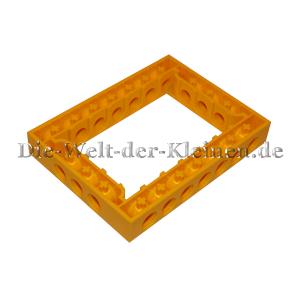 LEGO® Technic Loch Stein Kasten / Baurahmen 6x8 mit 20 Löchern, offene Mitte gelb (YELLOW) (4162899, 40345)