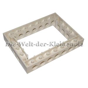 LEGO® Technic Loch Stein Kasten / Baurahmen 6x8 mit 20 Löchern, offene Mitte, weiß (WHITE) (4261717, 6021763, 40345)
