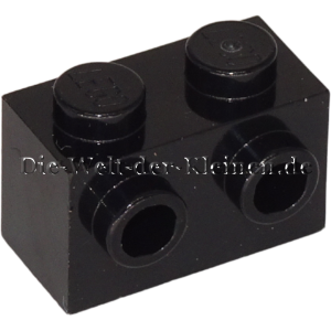 LEGO Technic Brick 1x2x1 modified with 2 studs on the side BLACK (BLACK) (6252545, 11211)