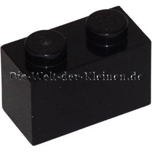 Preview: LEGO Technic Brick 1x2x1 modified with 2 studs on the side BLACK (BLACK) (6252545, 11211)