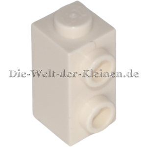 LEGO Technic Brick 1x1x1.66 modified with 2 studs on the side WHITE (WHITE) (6552171, 6218841, 65482