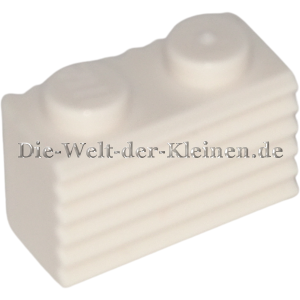 Preview: LEGO Technic Brick 1x2x1 modified with grooves on the side WHITE (WHITE) (6552093, 287701, 2877)
