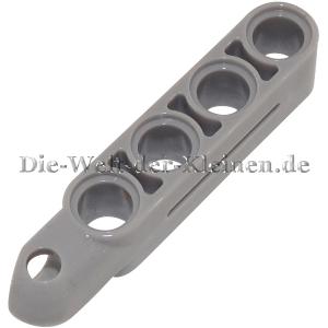 LEGO® Technic Steuerungsarm 1x5 mit abgerundeter Anhängerkupplung 4 Pin Löcher Mittelsteingrau (MED. ST. GRAY) (6247352, 31794)