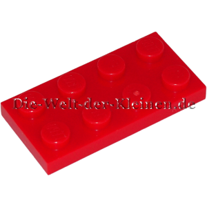 LEGO® Platte 2x4x0,33 mit 8 Noppen helles Rot (BRIGHT RED) - (302021/3020)