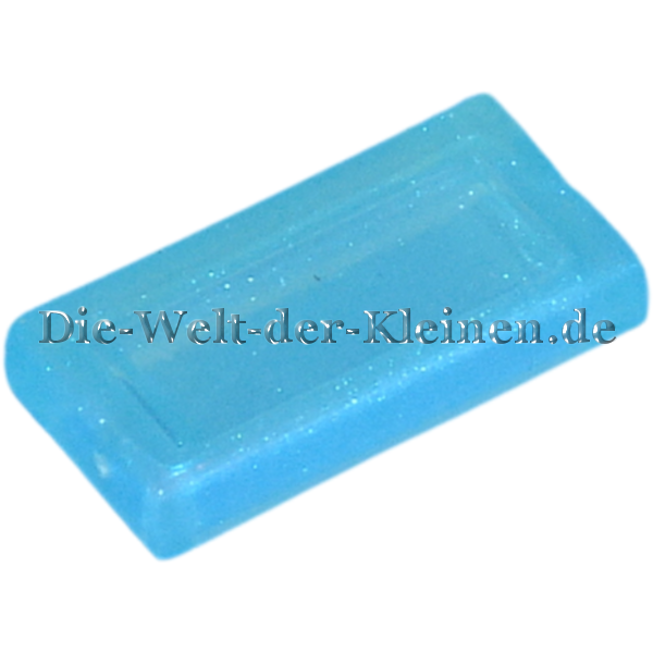LEGO Fliese 1x2x0,33 glatt Satin Transparent Hellblau (SATIN TRANS LIGHT BLUE) (SATIN TRANS LIGHT BL