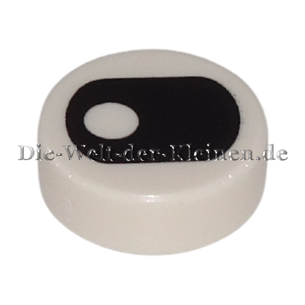 LEGO Tile with eye 1x1 WHITE (WHITE) (6329648, 6172629, 6173629, 6285616, 98138pb066)