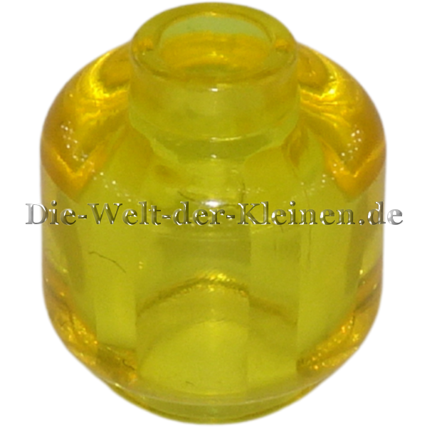 LEGO Head Minifigur 1.33x1.33 recessed stud TRANS YELLOW (TRANS YELLOW) (6513997, 3001144, 4190214,