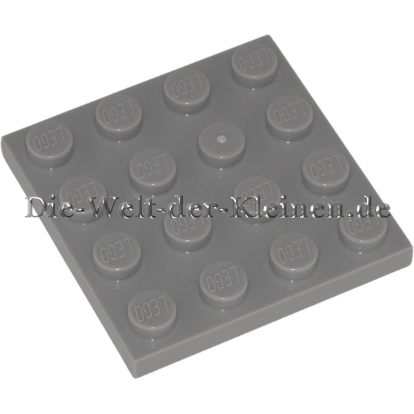 LEGO Plate 4x4 MEDIUM STONE GREY (MED. ST. GREY) (4243819, 303126, 3031)