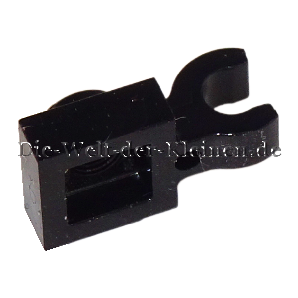 LEGO® Platte 1x1 mit Noppe mit Clip horizontal Schwarz  (BLACK) (6308000, 4517925, 61252)