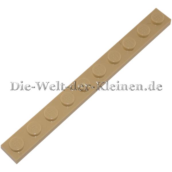 LEGO® Platte 1x10 mit Noppen Beige (TAN) - (447705/4143409/4477)