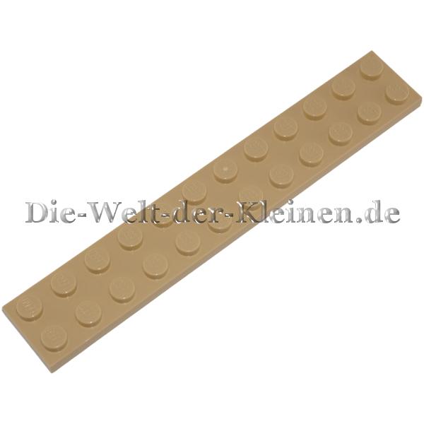 LEGO® Platte 2x12 mit Noppen Beige (TAN) - (6093864/244505/4113985/4526771/2445)