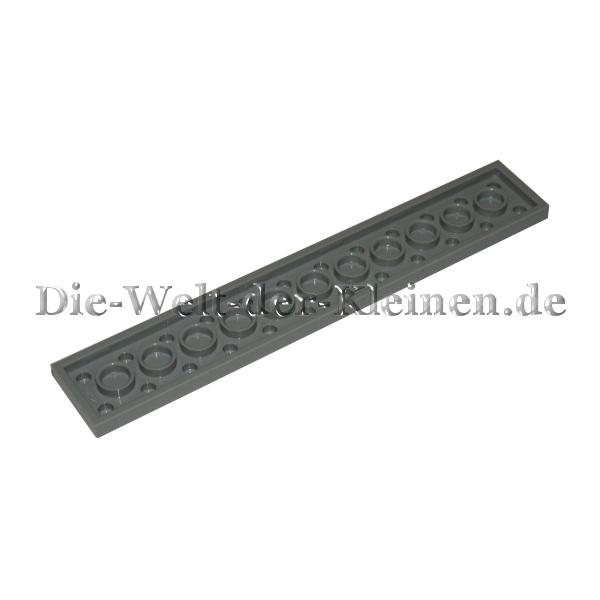 LEGO® Platte 2x12 mit Noppen Mittelsteingrau (MED. ST. GRAY) (4211360, 2445)